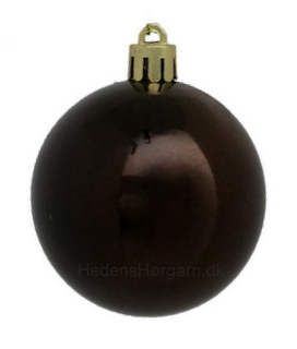 Julekugle 6 cm mørk brun